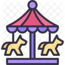 Amusement Park Carousel Fairground Icon