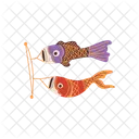 Vector Carp Streamer Japanese Icon