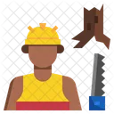 Carpenter Worker Man Icon