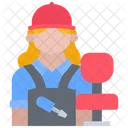 Carpenter Worker Man Icon