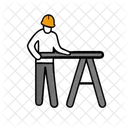 Carpenter Construction Worker Icon