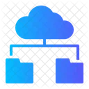 Carpeta Computacion En La Nube Datos En La Nube Icono