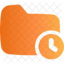 Carpeta Tiempo Reducir Tiempo Icono