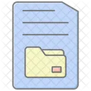 Icono De Color Lineal De Carpeta De Archivos Icono
