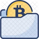 Bitcoin Carpeta Almacenamiento Icono