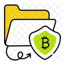 Carpeta Bitcoin Archivo Bitcoin Archivo Criptografico Icono