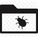Documento De Error Virus De Datos Carpeta Infectada Icono