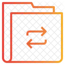 Transferencia De Datos Carpeta De Transacciones Carpeta Compartida Icono