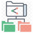 Estructura De Datos Red De Documentos Documentos Compartidos Icono