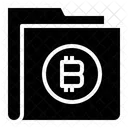 Bitcoin Pago Carpeta Icono