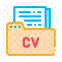 Carpeta de CV  Icono