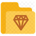 Bosquejo Carpeta Diamante Icono