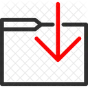 Carpeta De Descarga Flecha Hacia Abajo Descargar Icono