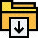 Carpeta De Descarga Carpeta De Descarga Carpeta De Guardado Icono