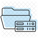Servidor Carpeta Color Sombra Icono De Linea Fina Icon