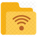 Wifi Carpeta Datos Icono