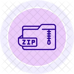 Carpeta zip  Icono