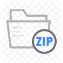 Zip Carpeta Documento Icono