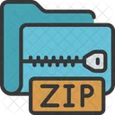 Carpeta zip  Icono