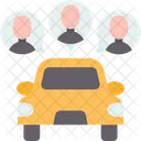 Carpooling Car Sharing Icon