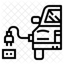 Carregamento CA Carro Eletrico Ecologia Ícone