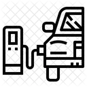 Carregamento Dc Carro Eletrico Ecologia Ícone