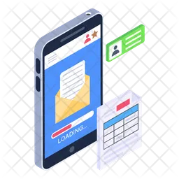 Carregamento de correio móvel  Ícone