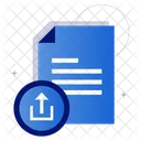 Carregar Icone De Documento Transferencia De Documento Envio De Arquivo Ícone