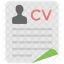 CV Curriculum Vitae Ícone