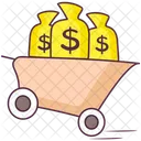 Carretilla Carretilla Carro De Dinero Icono