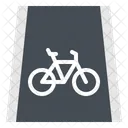 Carril Bicicleta Carretera Icono