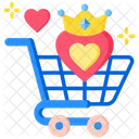 Carrinho De Compras Favorito Amor Ícone