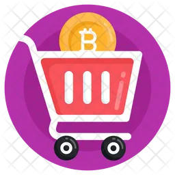 Carrinho de compras bitcoin  Ícone