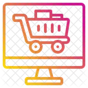 Carrinho De Compras On Line Compras On Line Comercio Eletronico Ícone