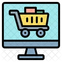 Carrinho De Compras On Line Compras On Line Comercio Eletronico Ícone