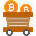 Carrinho De Mineracao De Bitcoin Mineracao De Criptomoeda Mineracao De Bitcoin Ícone