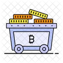 Bitcoin Carrinho De Mineracao De Bitcoin Criptomoeda Ícone