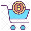 Tienda Carrito De Bitcoin Compras De Bitcoin Icono