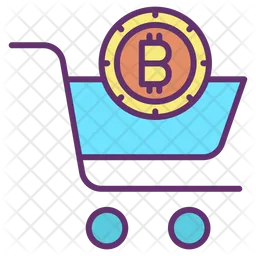 Carro bitcoin  Icono