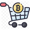 Carro bitcoin  Icono