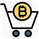 Carro bitcoin  Icono