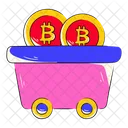 Carro bitcoin  Icono