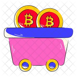 Carro bitcoin  Icono