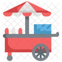 Carrito De Comida Comida Callejera Puesto De Comida Icono