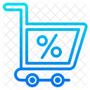 Carrito De Compras Descuento De Compras En Linea Icon