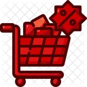 Carrito De Compras Descuento Ventas Icono