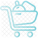 Carrito de compras con artículos  Icon