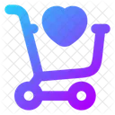 Carrito de compras favorito  Icono