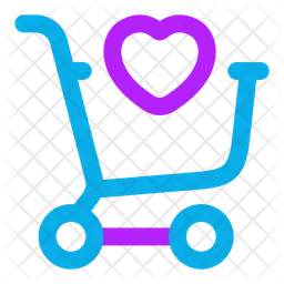 Carrito de compras favorito  Icono