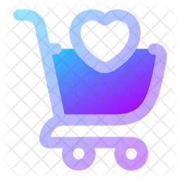 Carrito de compras favorito  Icono